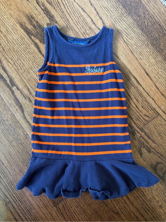 Ralph Lauren Other - Auburn - Ralph Lauren Navy & Orange Striped Kids Tank Dress